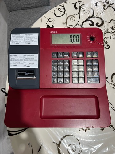 Casio cash register - cash, red