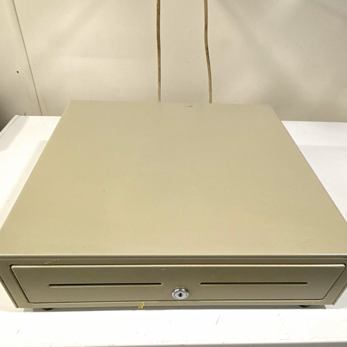 Beige locking cash register - locking,