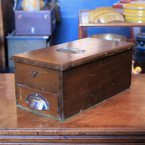 Antique wooden cash - wooden, register