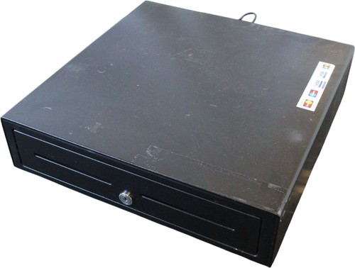Black electronic cash drawer - cash,